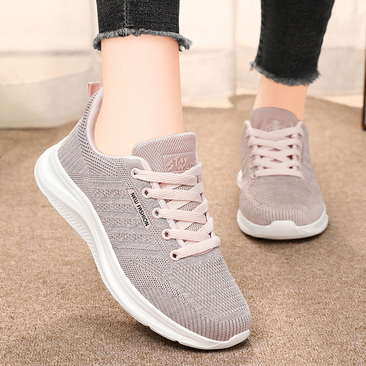 Women’s knitted lace-up sneaker with 3D knitted upper material, reinforced toe cap, and reactive EVA cushioning Mune Fashion