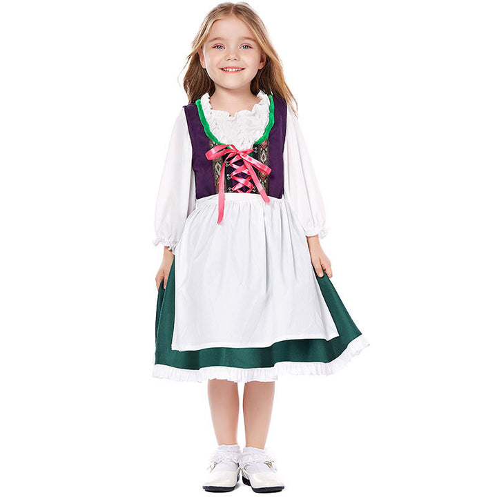 Women's three-piece traditional dress Dirndl costume set with lacing, fitted skirt, and removable Carmen blouse Mune Fashion