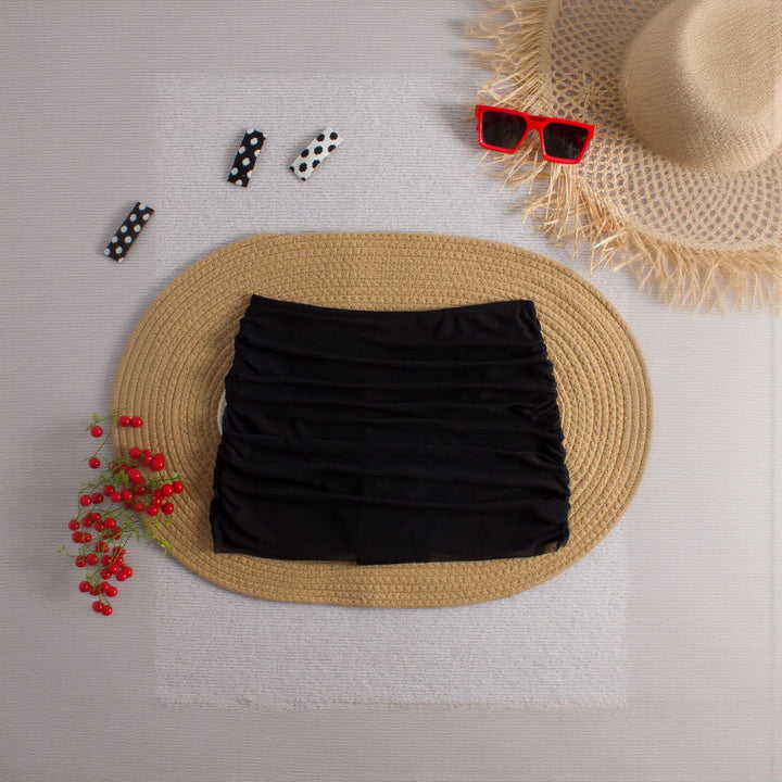 Ladies wrap skirt with low waistband and gathering Mune Fashion