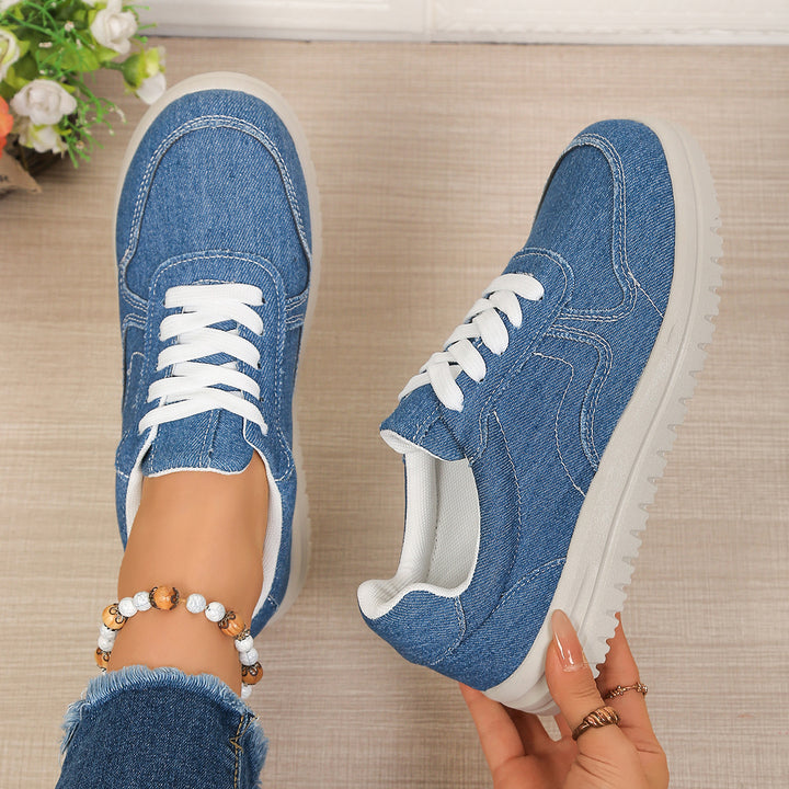 Women's Casual Denim Sneakers with Padded Comfort Insole and Profiling EVA Outsole Mune Fashion