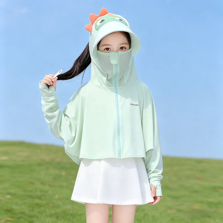 Girl multifunctional sun jacket with integrated hood Mune Fashion
