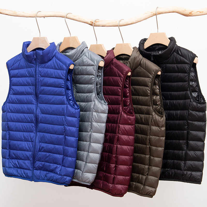 Women's lightweight packable quilted vest with high collar and wind-resistant microfiber shell Mune Fashion