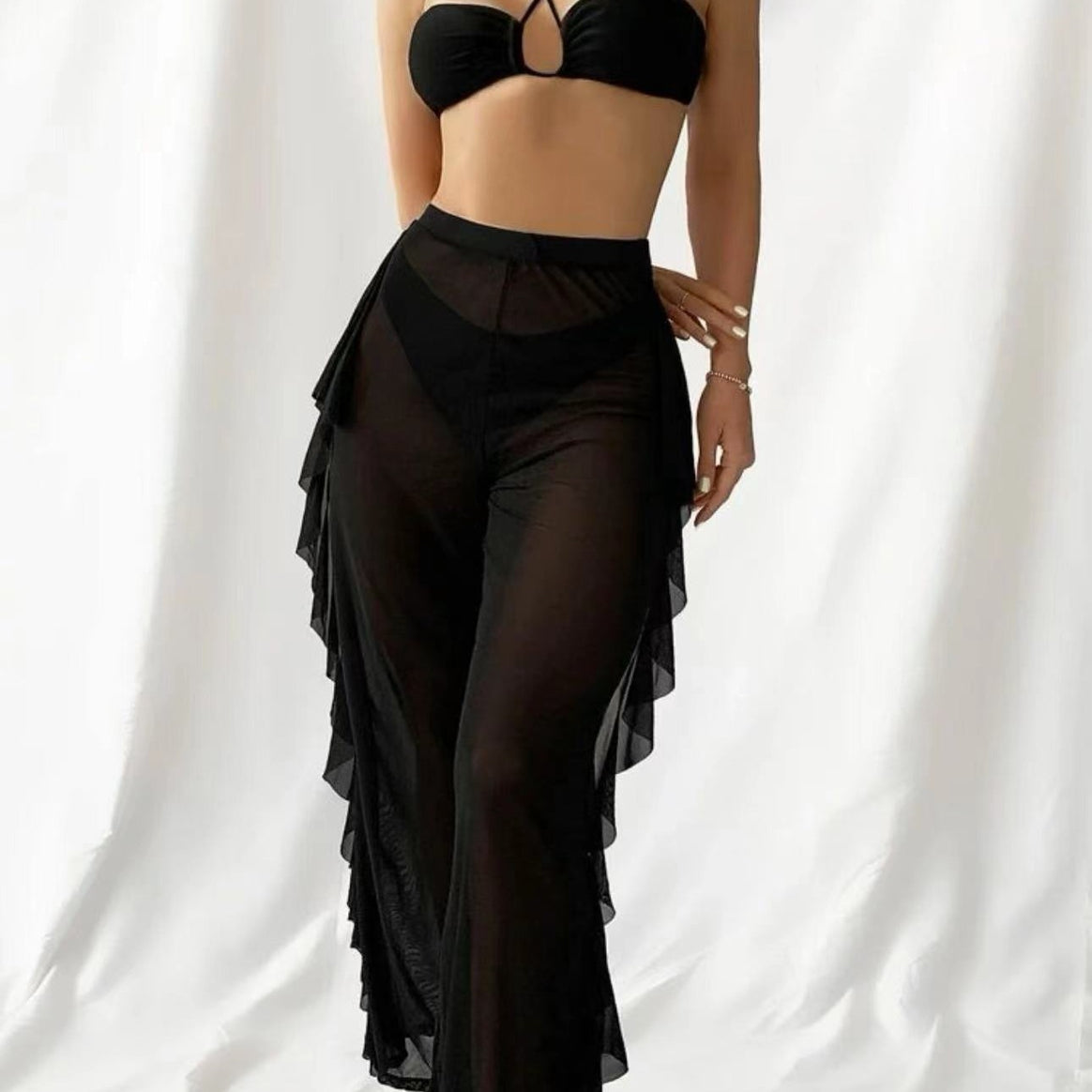 Women Bikini Set with airy ruffle pants Mune Fashion