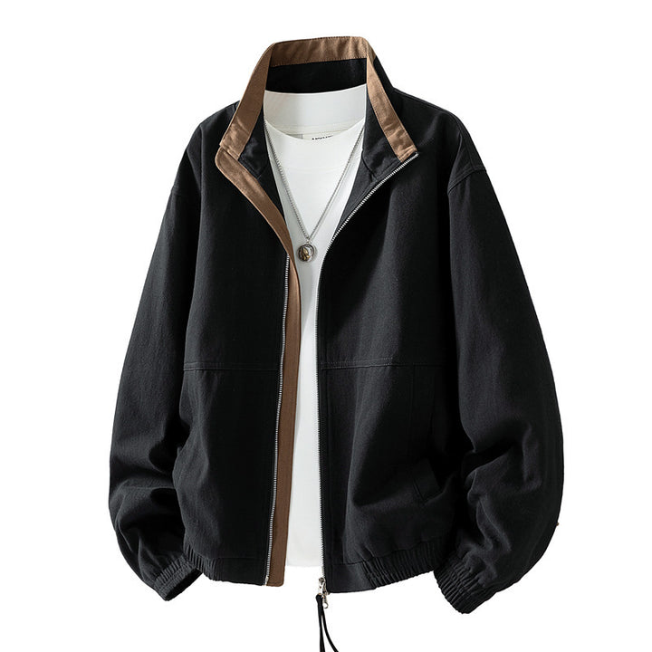 Men's Casual Transitional Jacket with High Collar Mune Fashion