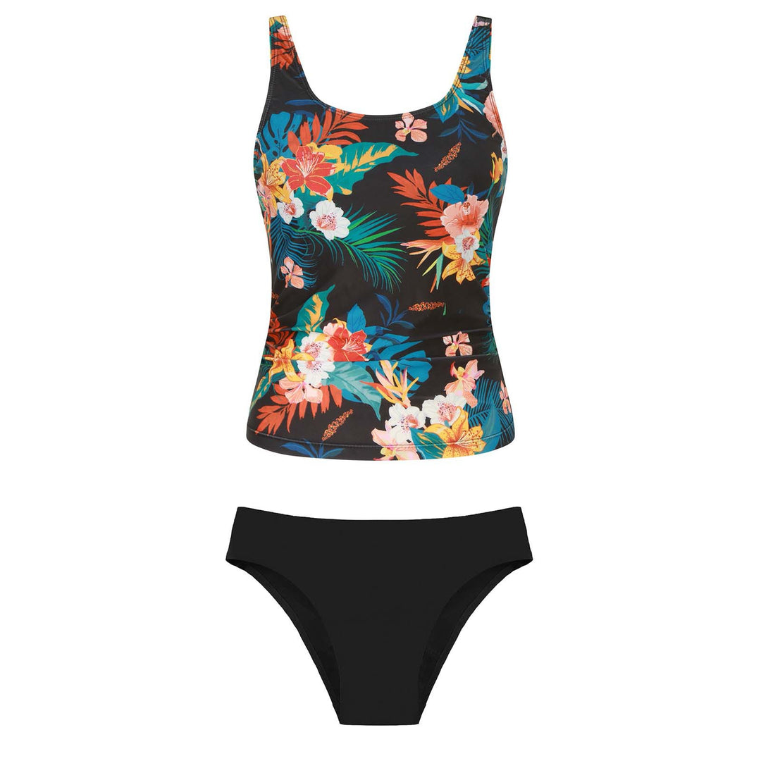 Women's bikini set with floral top and classic bottom Mune Fashion