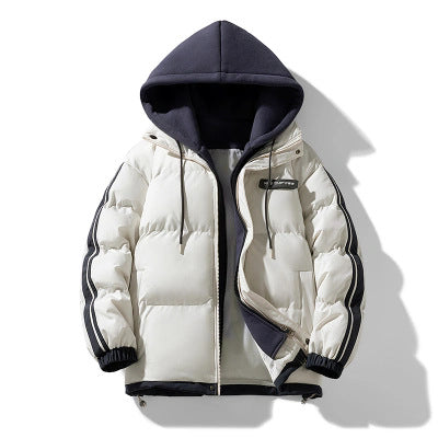 Men's nano padded parka hybrid with internal hoodie, side stripes and two-way zipper Mune Fashion