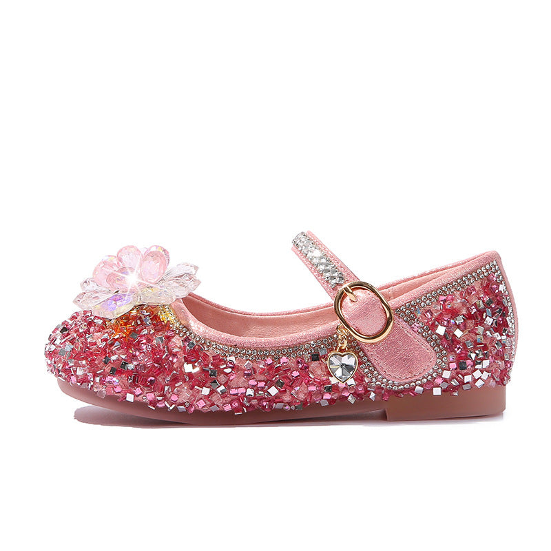 Girls Glittering Ballet Flats Mune Fashion