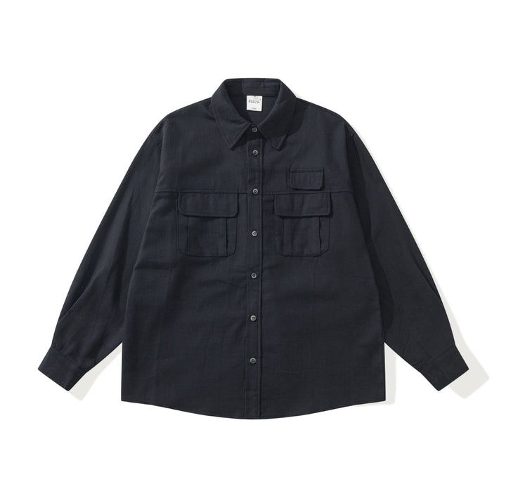 Men's utility overshirt with large flap pockets and boxy cut Mune Fashion