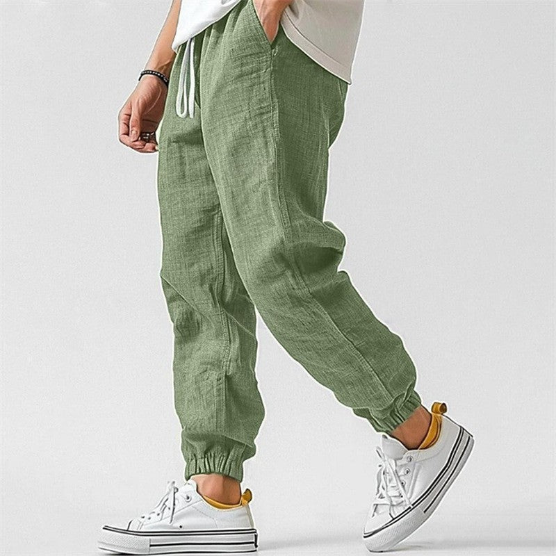 Men's Lightweight and Comfortable Linen Jogging Pants Mune Fashion