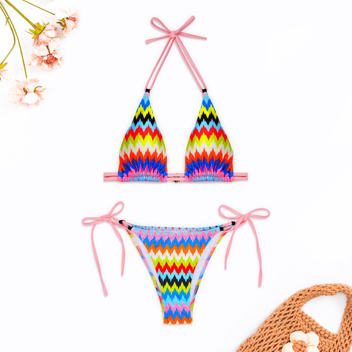 Women's Patterned Bikinis with Adjustable Straps Mune Fashion