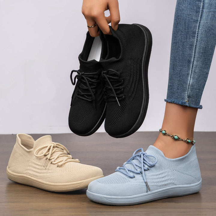 Women's ultra-light everyday knit trainers with sock-like entry and orthopedic memory midsole Mune Fashion