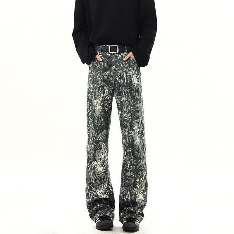 Women's Elegant and Comfortable Floral Print Wide-Leg Pants Mune Fashion