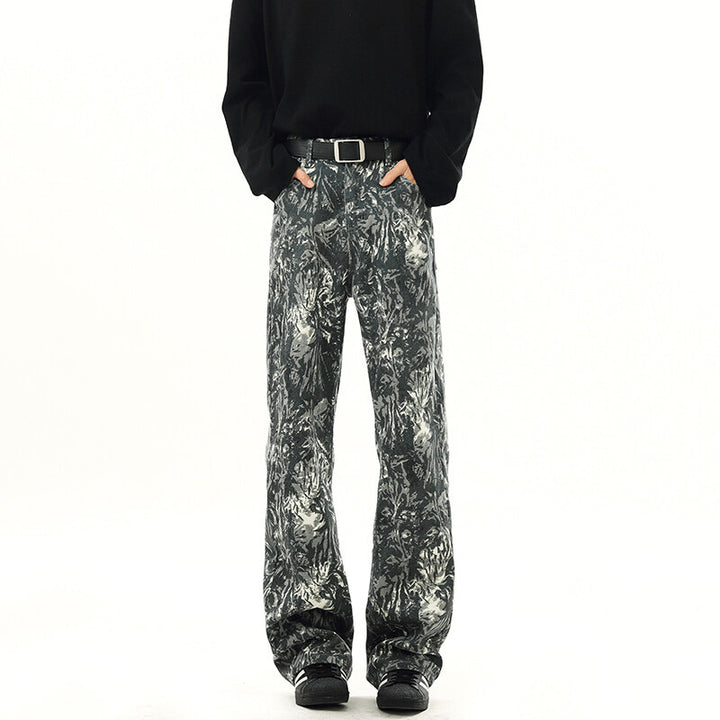 Women's Elegant and Comfortable Floral Print Wide-Leg Pants Mune Fashion