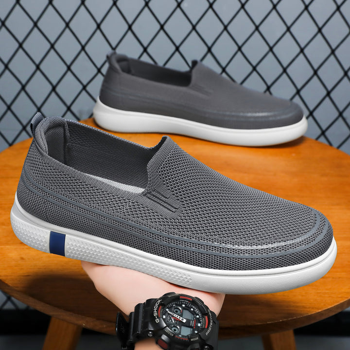 Men's seamless knit slip-on casual sneaker with breathable 3D mesh and shock-absorbing EVA flex sole Mune Fashion