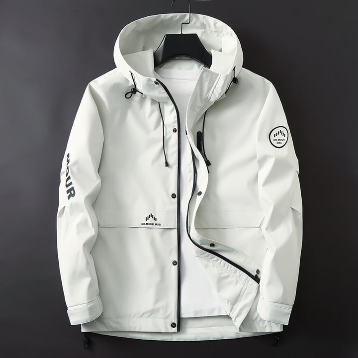 Men's Softshell Parka with Hood, windproof and water-repellent membrane as well as logo applications Mune Fashion
