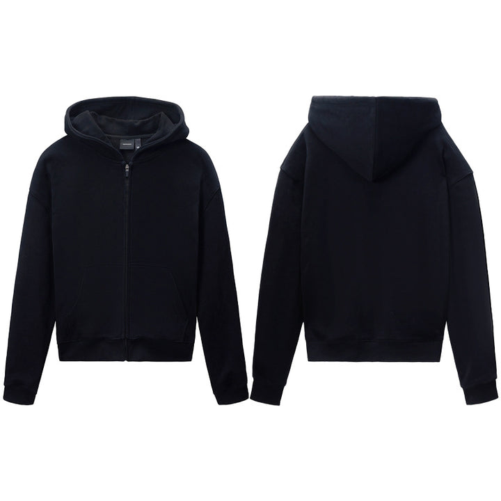 Unisex hoodie jacket with full zip, relaxed oversized fit and kangaroo pocket Mune Fashion