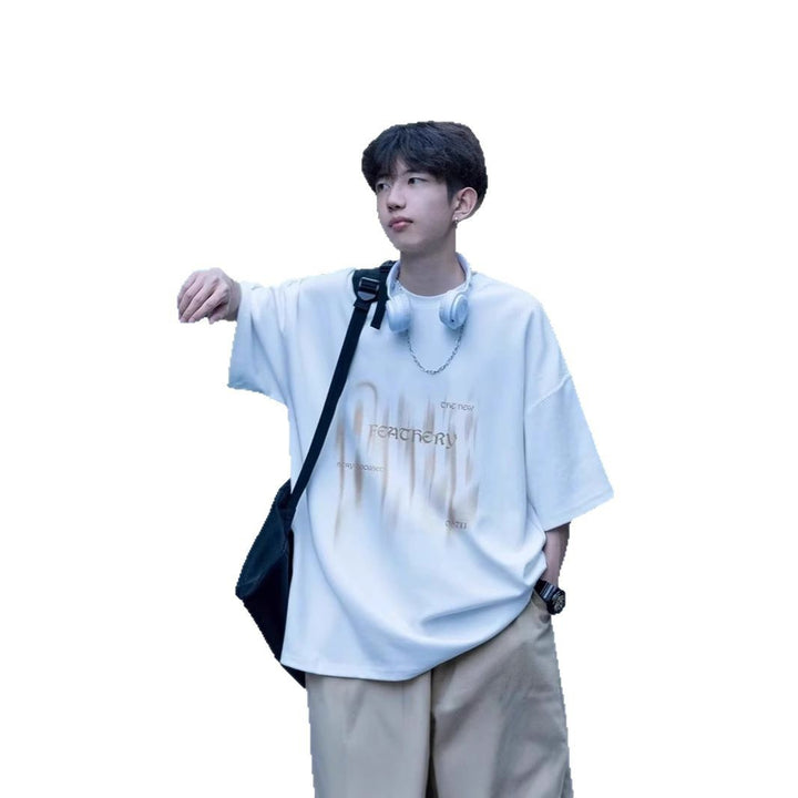 Men's Oversized T-Shirt with Creative Print Mune Fashion