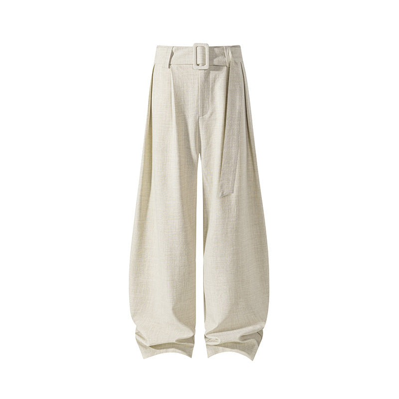 Women Elegant and Casual Wide Fabric Pants Mune Fashion
