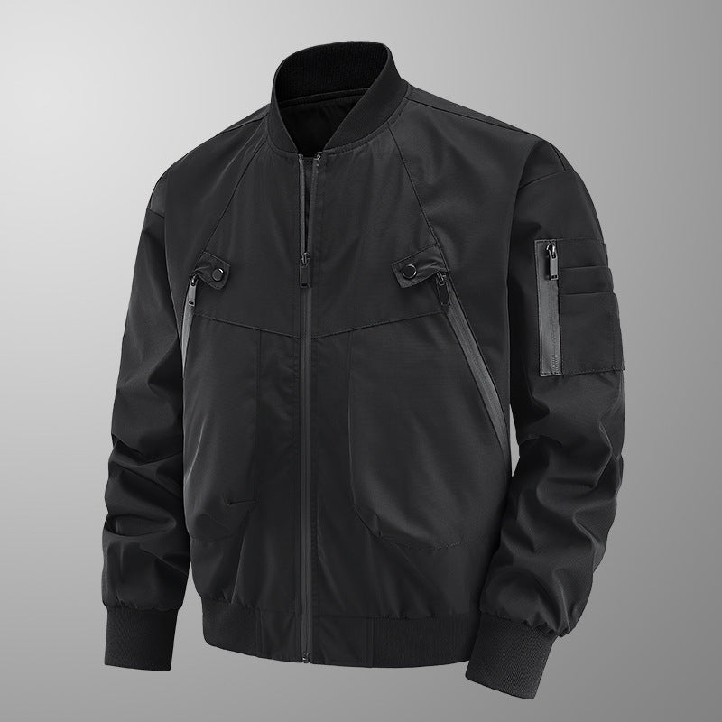 Men's Stylish Bomber Jacket with Practical Pockets
