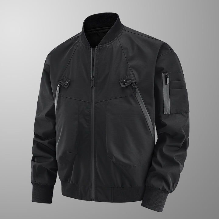 Men's Stylish Bomber Jacket with Practical Pockets