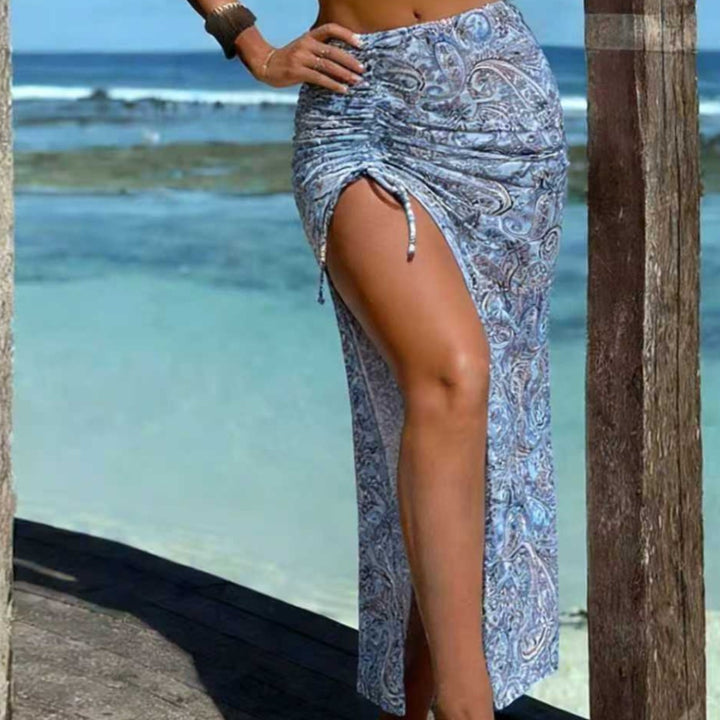 Women's bandeau bikini with elegant wrap skirt Mune Fashion