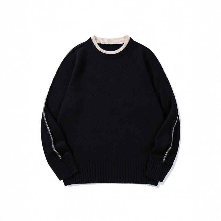 Unisex Soft Mélange Crew Neck Sweater made of Organic Cotton Blend with Boxy Fit and Wide Ribbed Cuffs Mune Fashion