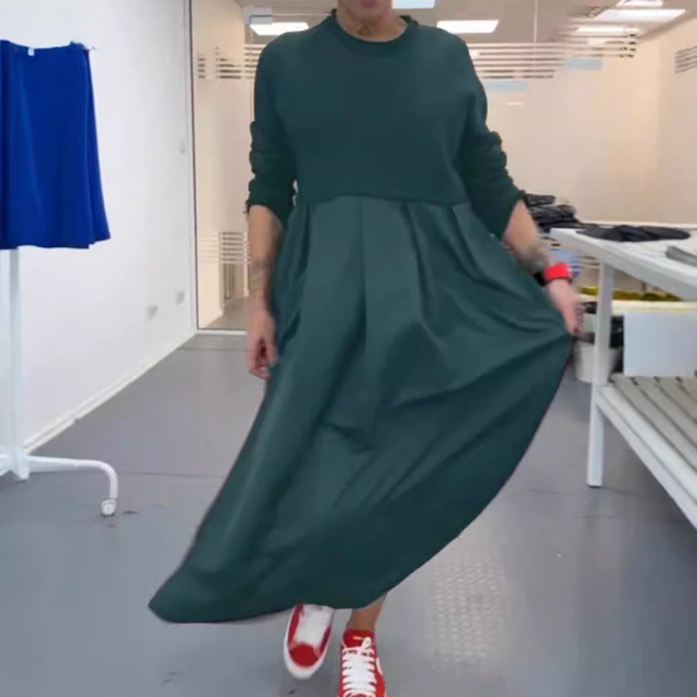 Women's nan oversized maxi dress with deep yoke and side pockets Mune Fashion