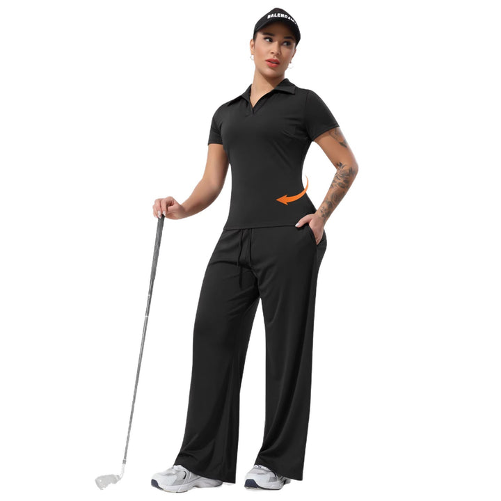 Women's Tailored Functional Polo with Stretch Jersey and Performance Breathability Mune Fashion