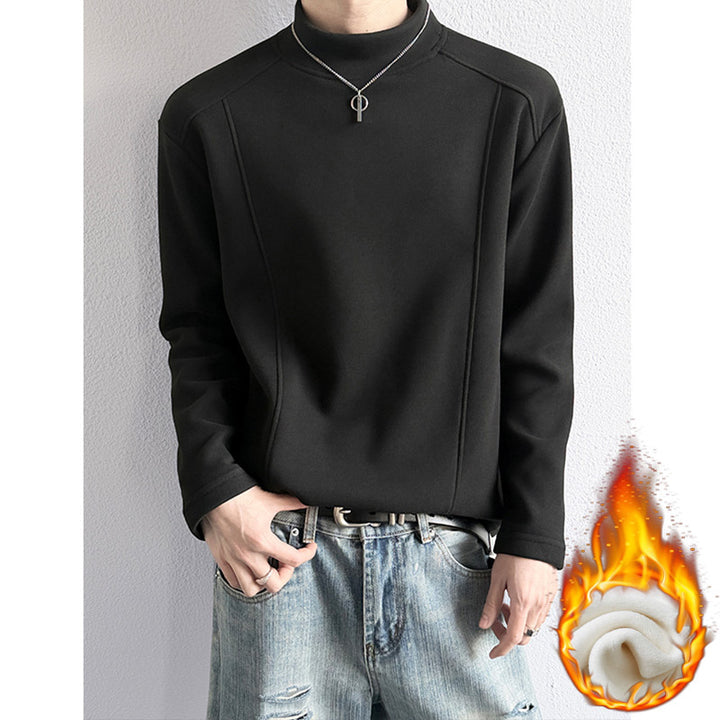 Men's Oversized Stand-Up Collar Sweatshirt with Raglan Sleeves and Subtle Gradient Mune Fashion