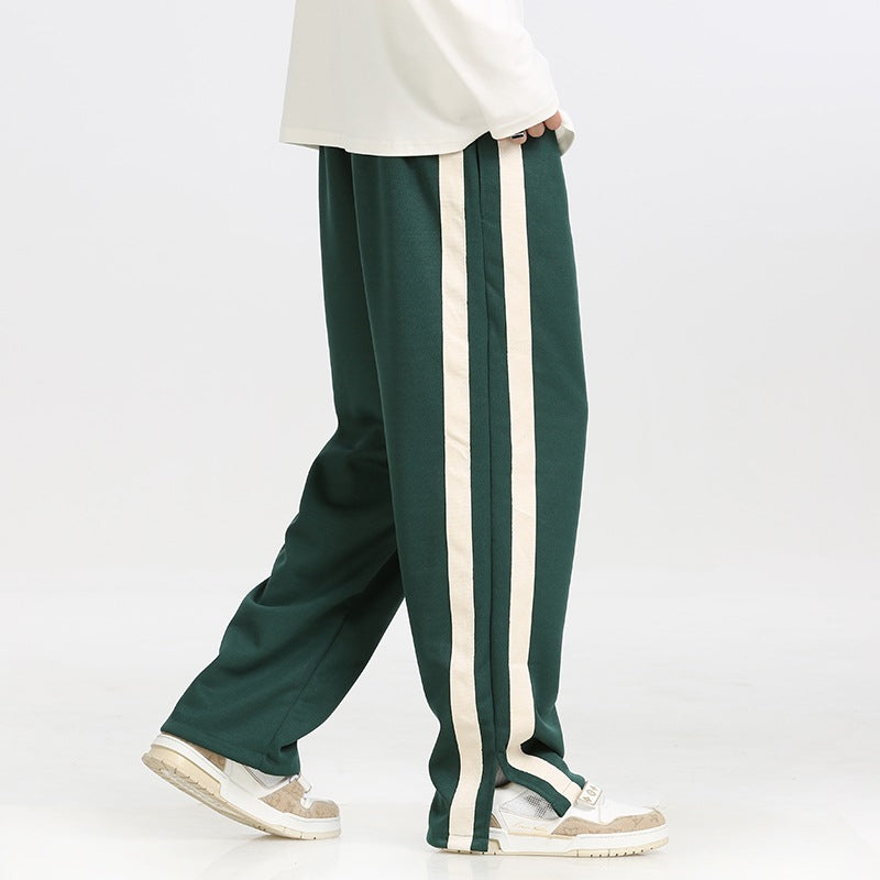 Men's Sporty Casual Pants with Stripes Mune Fashion