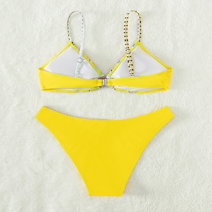 Women's bikini set with floral design and high-cut brief Mune Fashion
