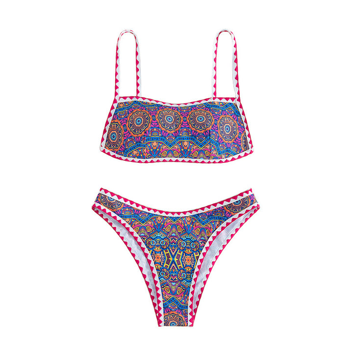 Women's bandeau bikini with trendy ethnic pattern Mune Fashion