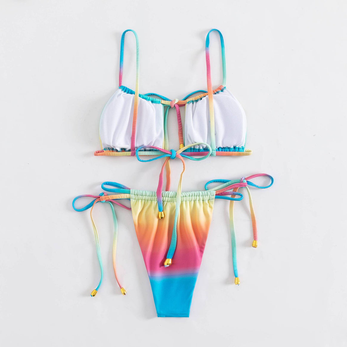Women's bikini set with adjustable straps and colorful gradient Mune Fashion