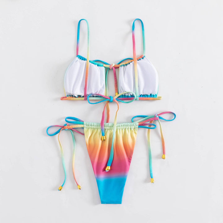 Women's bikini set with adjustable straps and colorful gradient Mune Fashion