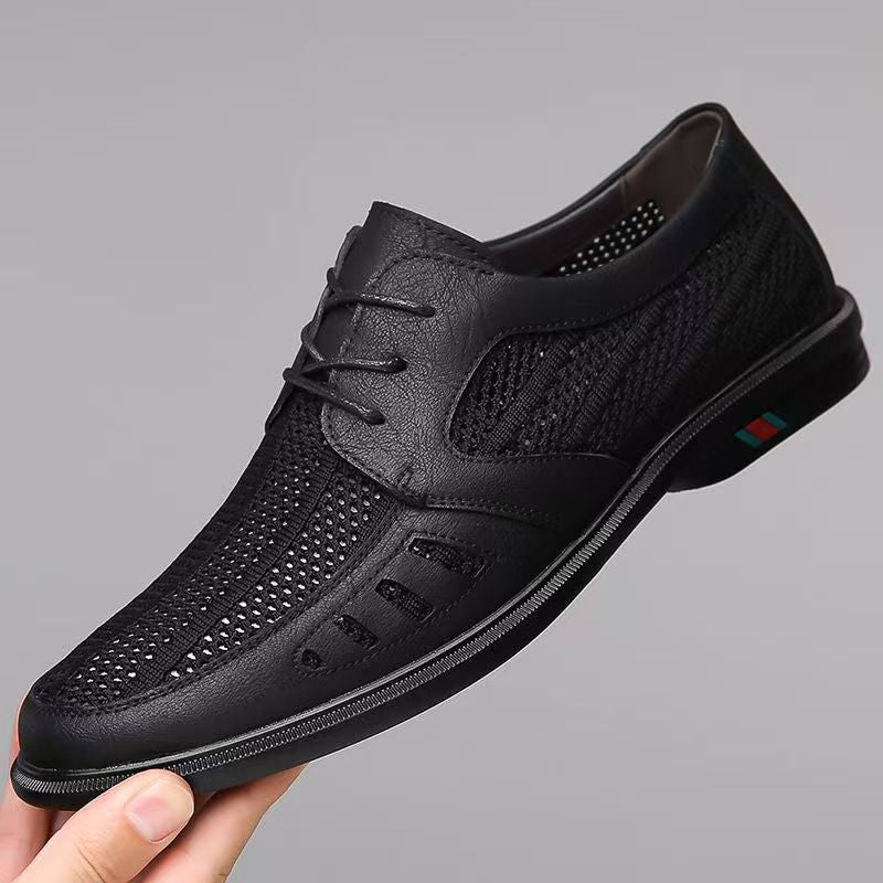Men Breathable Business Casual Half Shoe with Brogue Elements Mune Fashion