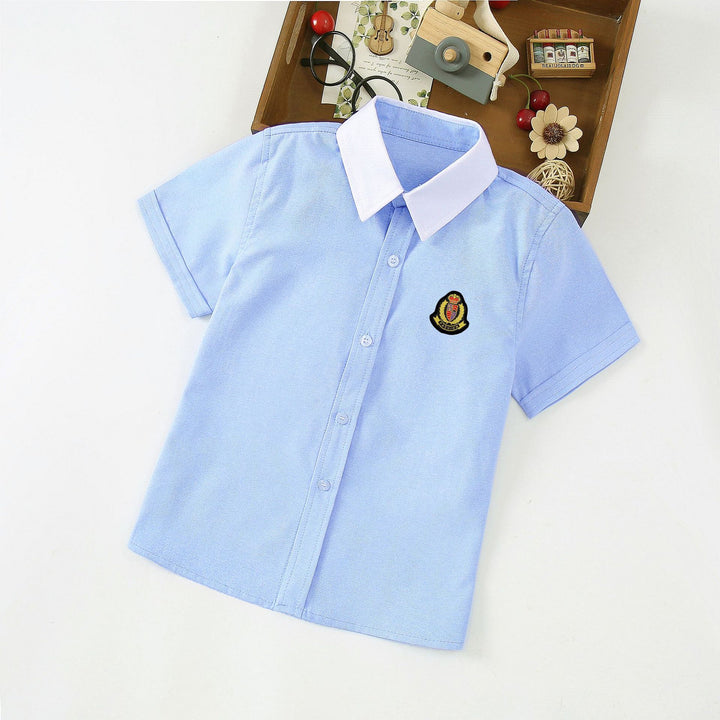 Boys Elegant Short Sleeve Shirt with Bow Tie Mune Fashion