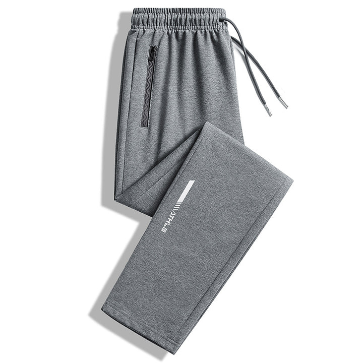 Men's Slim-Fit Performance Jogging Pants with Zipper Pockets, Elastic Waistband and Cuffs Mune Fashion