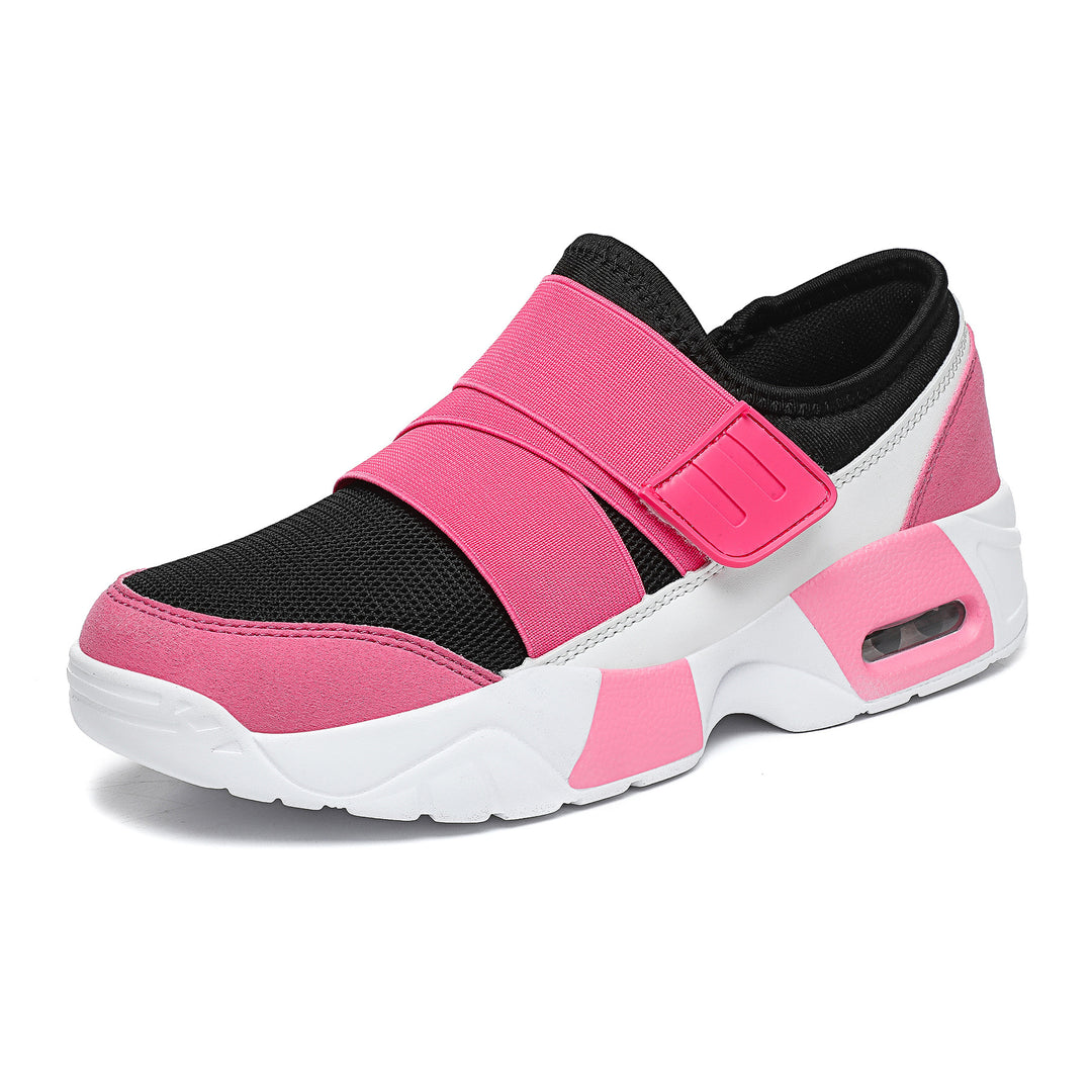 Women slip-on sneakers with wide elastic strap, breathable mesh and shaped cushioning sole Mune Fashion