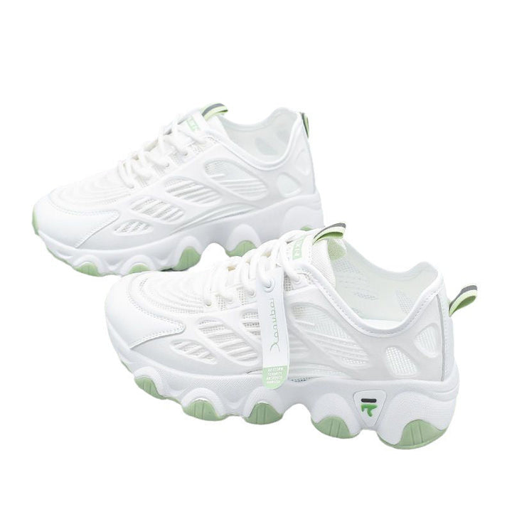 Ladies Athletic Multifunction Sneakers with Breathable Mesh Inserts and Non-Slip Sole Mune Fashion