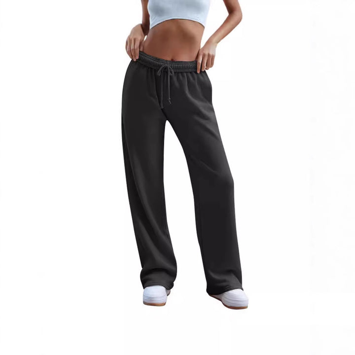 Women's wide comfort lounge pants with high waist, elastic waistband, and drawstring Mune Fashion