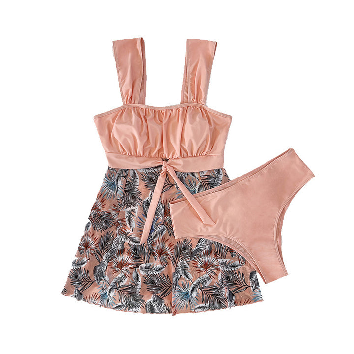 Women’s bikini top with floral skirt design and adjustable straps Mune Fashion