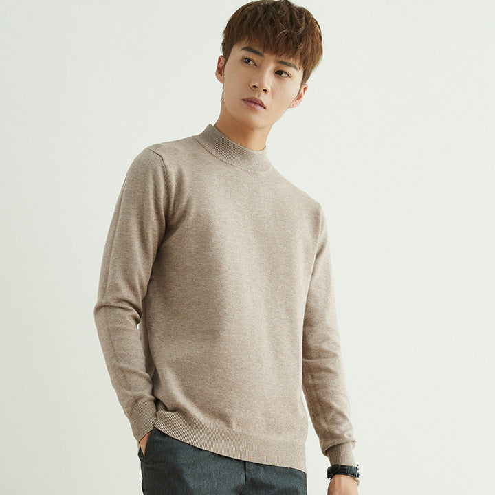 Men's High Neck Pullover in Fine Knit with Slim Fit Mune Fashion