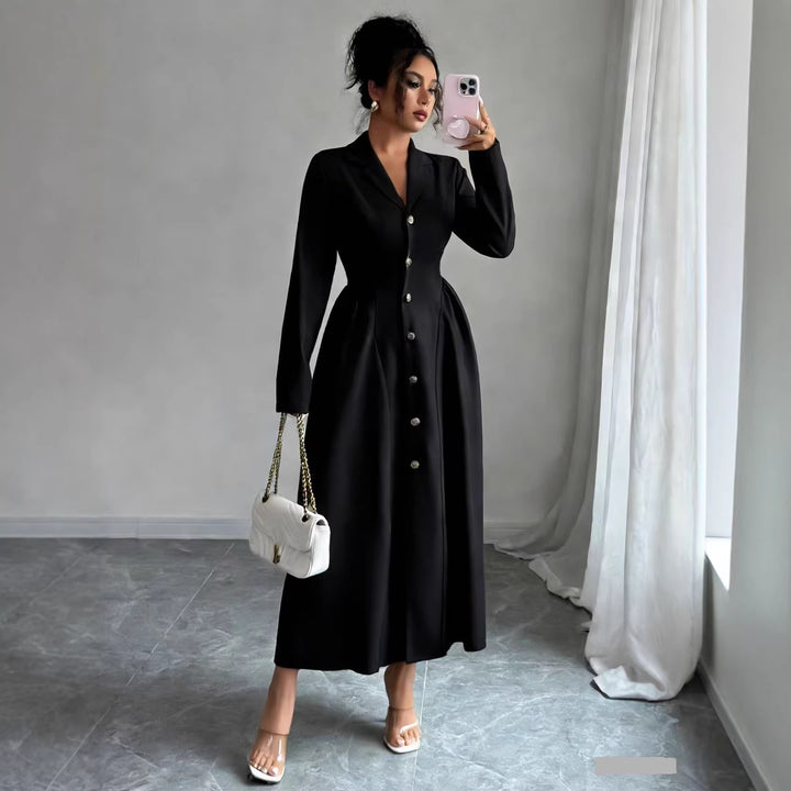 Women's Elegant Midi Dress in Blazer Style with Tailored Fit Mune Fashion