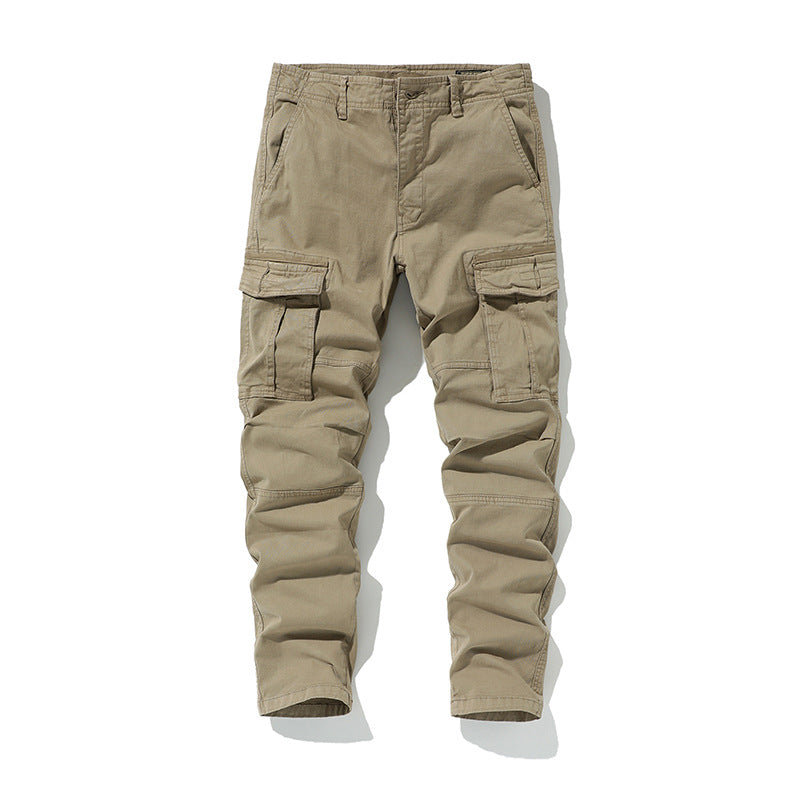 Men's Tapered Canvas Cargo Work Pants with Ergonomic Knee Pleats and Organizer Pockets Mune Fashion