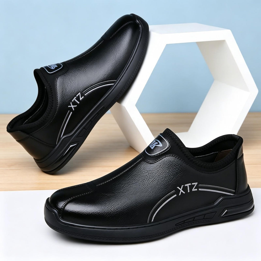 Men's Comfortable Slip-On Leather Sneaker Mune Fashion