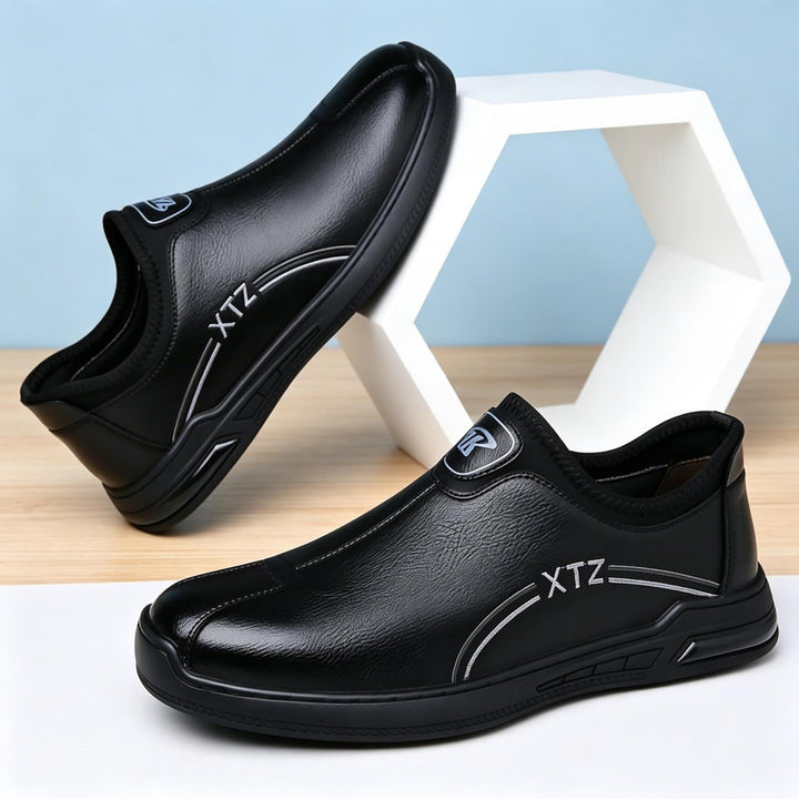 Men's Comfortable Slip-On Leather Sneaker Mune Fashion