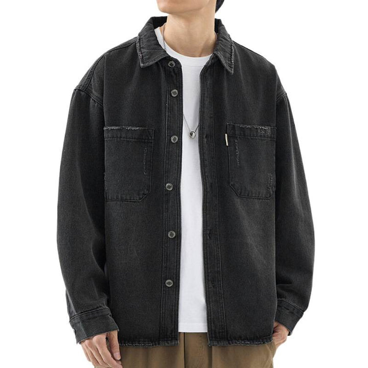 Men's Casual Denim Shirt Jacket Mune Fashion