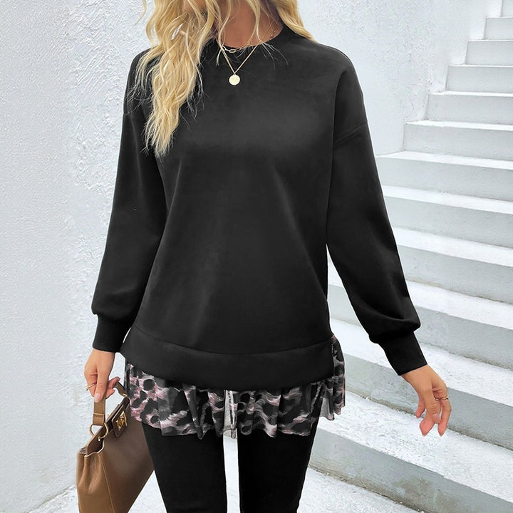 Women Casual Sweatshirt with Ruffle Detail Mune Fashion