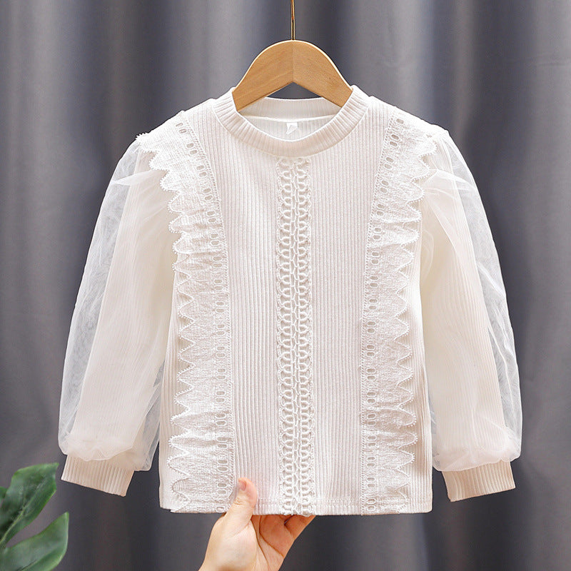 Women's sweatshirt with tulle sleeves and ruffle details Mune Fashion