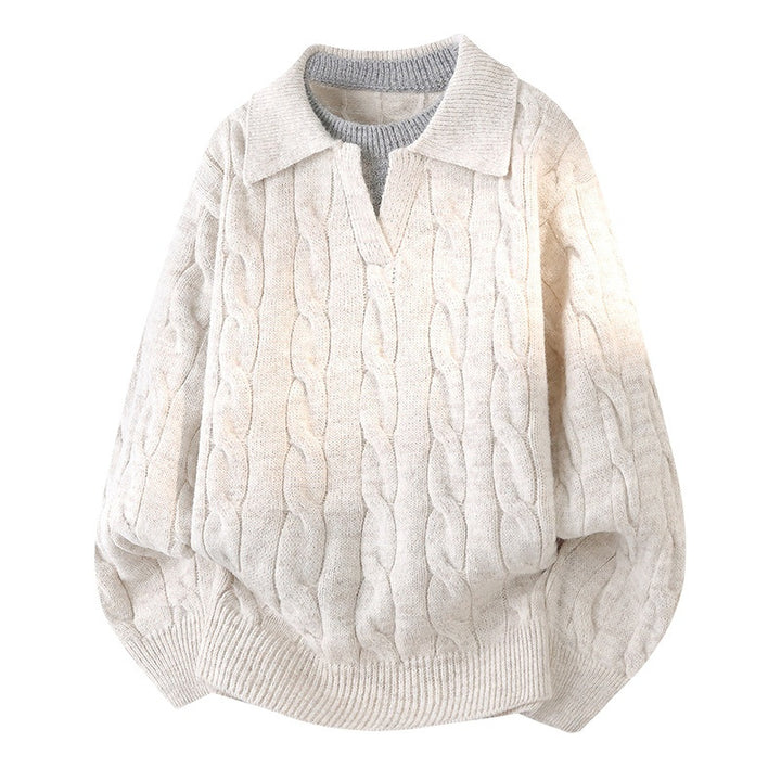 Women Oversized Knit Sweater Mune Fashion